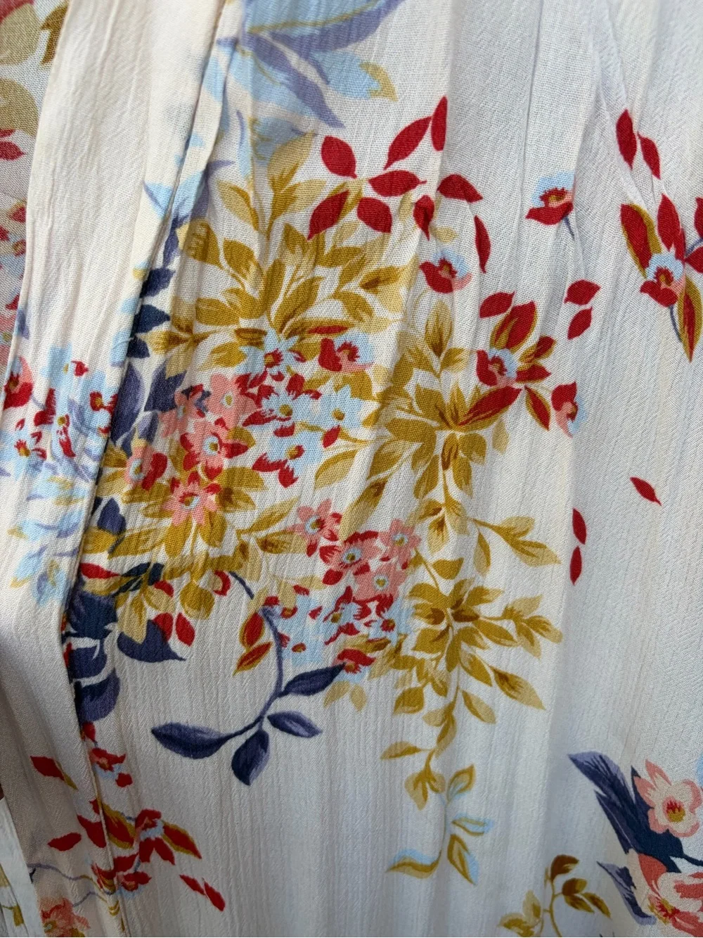 Moa Moa Cream Floral Lightweight Kimono Wrap